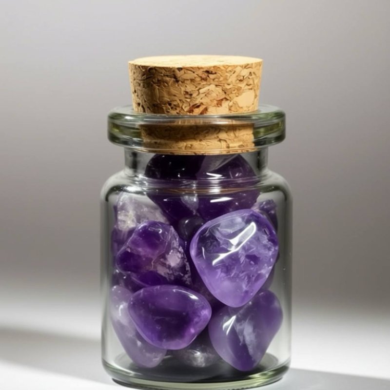 Amethyst — Kristall in der Flasche